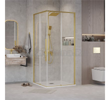 Душевой уголок Grossman Galaxy 300.K33.01.7070.32.00 70х70 см, профиль золото сатин, стекло прозрачное
