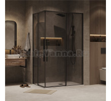 Душевой уголок Grossman Galaxy 300.K33.01.1180.21.10 110х80 см, профиль матовый черный, стекло прозрачное