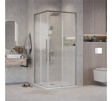 Душевой уголок Grossman Galaxy 300.K33.01.1010.10.02 100х100 см, профиль глянцевый хром, стекло шиншилла