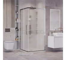 Душевой уголок Grossman Cosmo 300.K33.02.1010.10.02 100х100 см, профиль глянцевый хром, стекло шиншилла