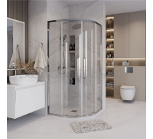 Душевой уголок Grossman Cosmo 301.K33.02.8080.10.00 80х80 см, профиль глянцевый хром, стекло прозрачное