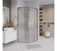 Душевой уголок Grossman Cosmo 301.K33.02.8080.10.02 80х80 см, профиль глянцевый хром, стекло шиншилла