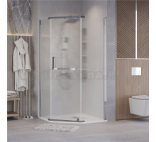 Душевой уголок Grossman Pragma 302.K33.03.9090.10.02 90х90 см, профиль глянцевый хром, стекло шиншилла