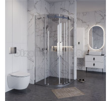 Душевой уголок Grossman Classic 301.K33.04.9090.10.00 90х90 см, профиль глянцевый хром, стекло прозрачное