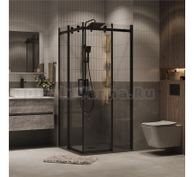 Душевой уголок Grossman Classic 300.K33.04.8080.21.00 80х80 см, профиль матовый черный, стекло прозрачное