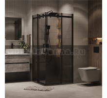 Душевой уголок Grossman Classic 300.K33.04.9090.21.10 90х90 см, профиль матовый черный, стекло тонированное
