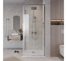 Душевая дверь в нишу Grossman Galaxy 1/2.K33.01.80.10.00 80 см, профиль глянцевый хром, стекло прозрачное