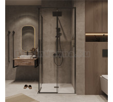 Душевая дверь в нишу Grossman Galaxy 1/2.K33.01.90.42.00 90 см, профиль графит сатин, стекло прозрачное