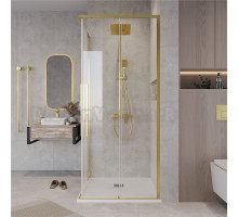 Душевая дверь в нишу Grossman Galaxy 1/2.K33.01.10.32.00 100 см, профиль золото сатин, стекло прозрачное