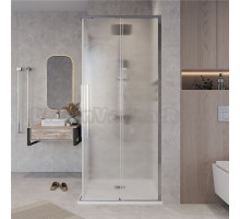 Душевая дверь в нишу Grossman Galaxy 1/2.K33.01.10L.10.02 100 см, профиль глянцевый хром, стекло шиншилла