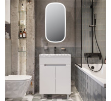 Мебель для ванной комнаты DIWO Коломна 60 напольная, глянцевая белая, зеркало AM.PM Func 45