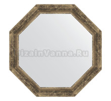 Зеркало Evoform Octagon BY 7321 68 старое дерево с плетением, в багетной раме