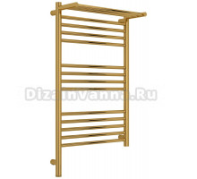 Полотенцесушитель электрический Сунержа Богема 3.1 03-6006-8050 90x55 см, подключение слева, золото, лесенка, с полкой