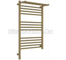 Полотенцесушитель электрический Сунержа Богема 3.1 32-6006-8050 90x55 см, подключение слева, золотой шелк, лесенка, с полкой