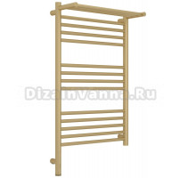 Полотенцесушитель электрический Сунержа Богема 3.1 022-6006-8050 90x55 см, подключение слева, матовая шампань, лесенка, с полкой