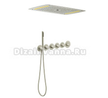 Душевой комплект Timo Saona SX-2319/13SM С ВНУТРЕННЕЙ ЧАСТЬЮ, с термостатом, никель