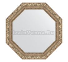 Зеркало Evoform Octagon BY 7335 70 виньетка античное серебро, в багетной раме