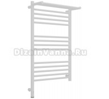 Полотенцесушитель электрический Сунержа Богема 3.1 30-6006-8050 90x55 см, подключение слева, матовый белый, лесенка, с полкой