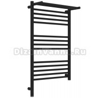 Полотенцесушитель электрический Сунержа Богема 3.1 15-6006-8050 90x55 см, подключение слева, темный титан муар, лесенка, с полкой