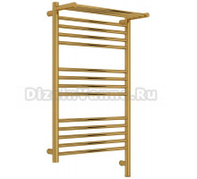 Полотенцесушитель электрический Сунержа Богема 3.1 03-6007-8050 90x55 см, подключение справа, золото, лесенка, с полкой