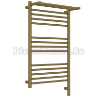 Полотенцесушитель электрический Сунержа Богема 3.1 032-6007-8050 90x55 см, подключение справа, матовое золото, лесенка, с полкой