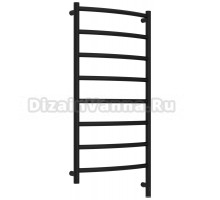 Полотенцесушитель электрический Сунержа Галант 3.1 31-6001-1050 110x55 см, подключение справа, матовый черный, лесенка