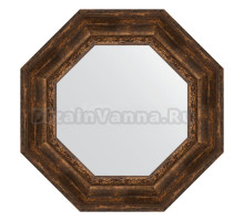 Зеркало Evoform Octagon BY 7394 67 состаренное дерево с орнаментом, в багетной раме