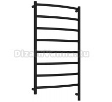 Полотенцесушитель электрический Сунержа Галант 3.1 31-6001-1060 110x65 см, подключение справа, матовый черный, лесенка