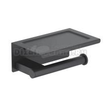 Держатель для туалетной бумаги Timo Luiro 18543/03 с полкой для телефона, черный