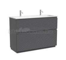 Тумба под раковину в ванную Sancos Folk Floor 1190х445х850 мм, напольная с двумя ящиками, Grey soft