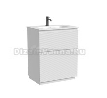 Тумба под раковину в ванную Sancos Folk Floor 690х445х850 мм, напольная с двумя ящиками, Bianco