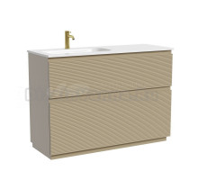 Тумба под раковину в ванную Sancos Folk Floor левая 1190х445х850 мм, напольная с двумя ящиками, Капучино