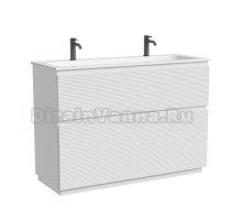 Тумба под раковину в ванную Sancos Folk Floor 1190х445х850 мм, напольная с двумя ящиками, Bianco