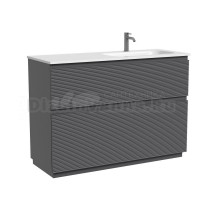 Тумба под раковину в ванную Sancos Folk Floor правая 1190х445х850 мм, напольная с двумя ящиками, Grey soft