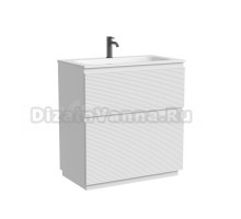 Тумба под раковину в ванную Sancos Folk Floor 790х445х850 мм, напольная с двумя ящиками, Bianco