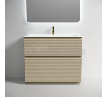 Тумба под раковину в ванную Sancos Folk Floor 995х445х850 мм, напольная с двумя ящиками, Капучино