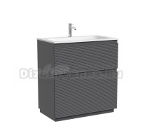 Тумба под раковину в ванную Sancos Folk Floor 790х445х850 мм, напольная с двумя ящиками, Grey soft