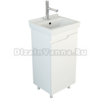 Тумба под раковину без столешницы Emmy Агата 40 R глянцевая белая