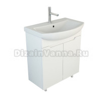 Тумба под раковину без столешницы Emmy Агата 70 глянцевая белая