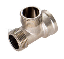 Тройник СТМ CRTFMM12 штуцер-штуцер-гайка, 1/2" ВР-НР-НР