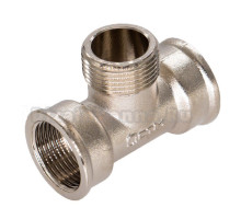 Тройник СТМ CRT12M12 гайка-штуцер-гайка, 1/2" ВР-НР-ВР