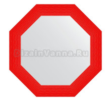 Зеркало Evoform Octagon BY 7409 71 красная волна, в багетной раме