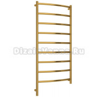 Полотенцесушитель электрический Сунержа Галант 3.1 03-6000-1260 130x65 см, подключение слева, золото, лесенка