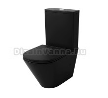 Унитаз-компакт напольный Grossman Торнадо GR-4449BMSQ матовый черный