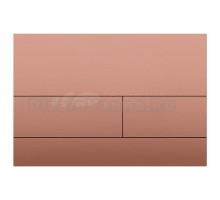 Кнопка смыва для унитаза Boheme 670-CB нержавеющая сталь, цвет брашированная медь