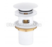 Донный клапан для раковины Splendy AA3071YORMWM с переливом, матовый белый