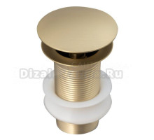 Донный клапан для раковины Splendy AA3071NORMGM без перелива, матовое золото