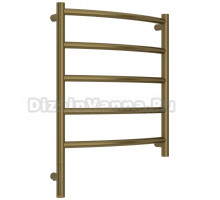 Полотенцесушитель электрический Сунержа Галант 3.1 05-6000-6050 70x55 см, подключение слева, состаренная бронза, лесенка