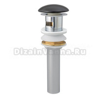 Донный клапан для раковины Splendy AA3071YURKBM с переливом, матовый черный