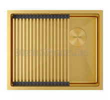 Мойка кухонная Paulmark Next-Pro 54 UNI PM705445-BG брашированное золото